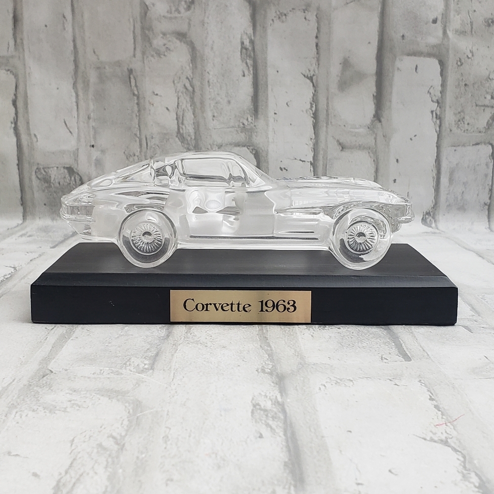 1963 Corvette Window Glass Crystal Car Paperweight